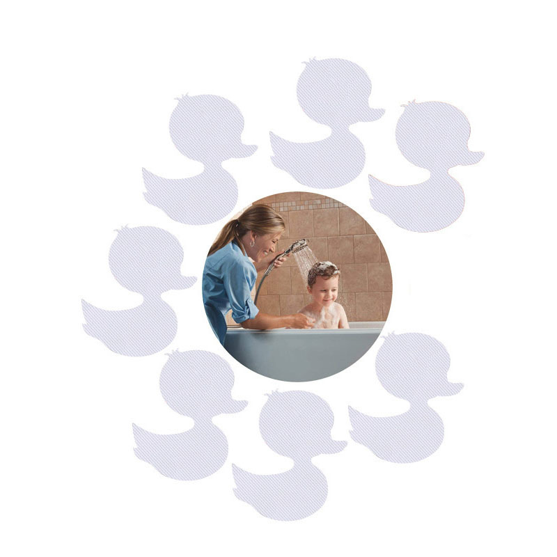 Duckling Anti-slip Sticker-White-10.5cm-with black scraper-PEVA-12 pieces Vera Lux
