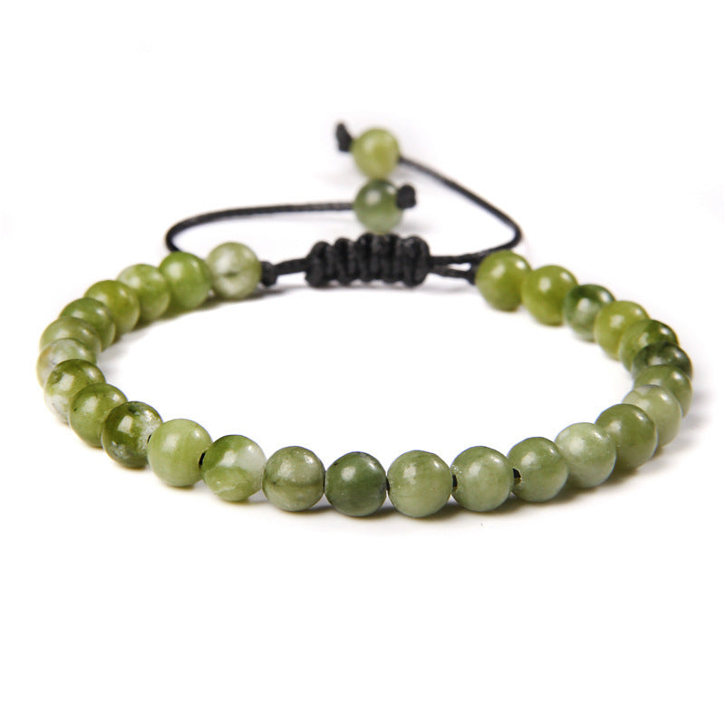 6mm Natural Stone Beads Womens Bracelet Yoga Energy Sports Vera Lux