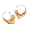 18K gold lightweight luxury heart-shaped earrings Vera Lux