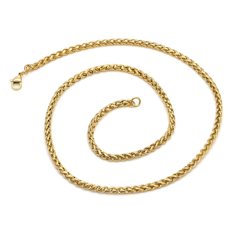 Stainless Steel Skeletal Chain Personalized Simple Fashionable Versatile Necklace Jewelry Vera Lux