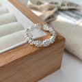 Sweet Flower Ring For Women, INS Style Minimalist Versatile Open Band, Vera Lux