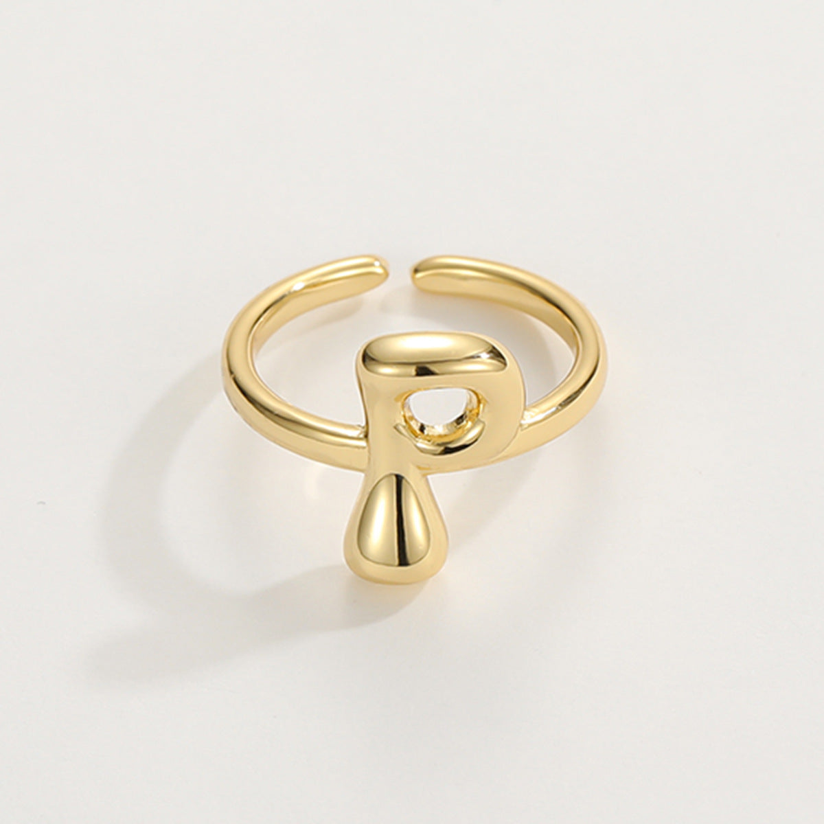 Adjustable English Letter Ring With Adjustable Opening Vera Lux