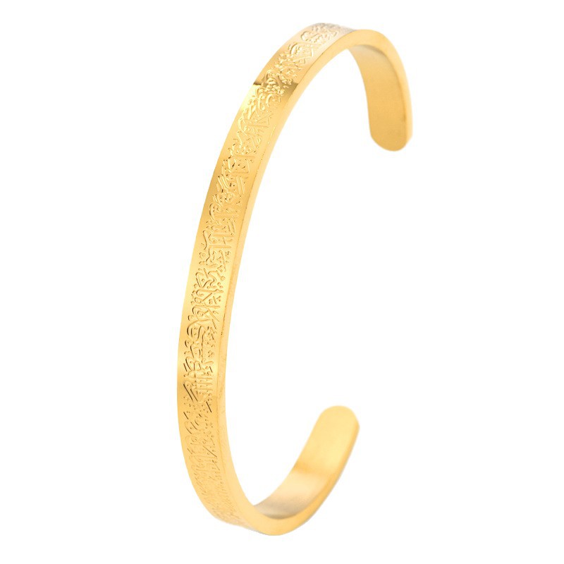 Type-C Open Titanium Steel Bracelet Arabic 6MM Stainless Steel Vera Lux