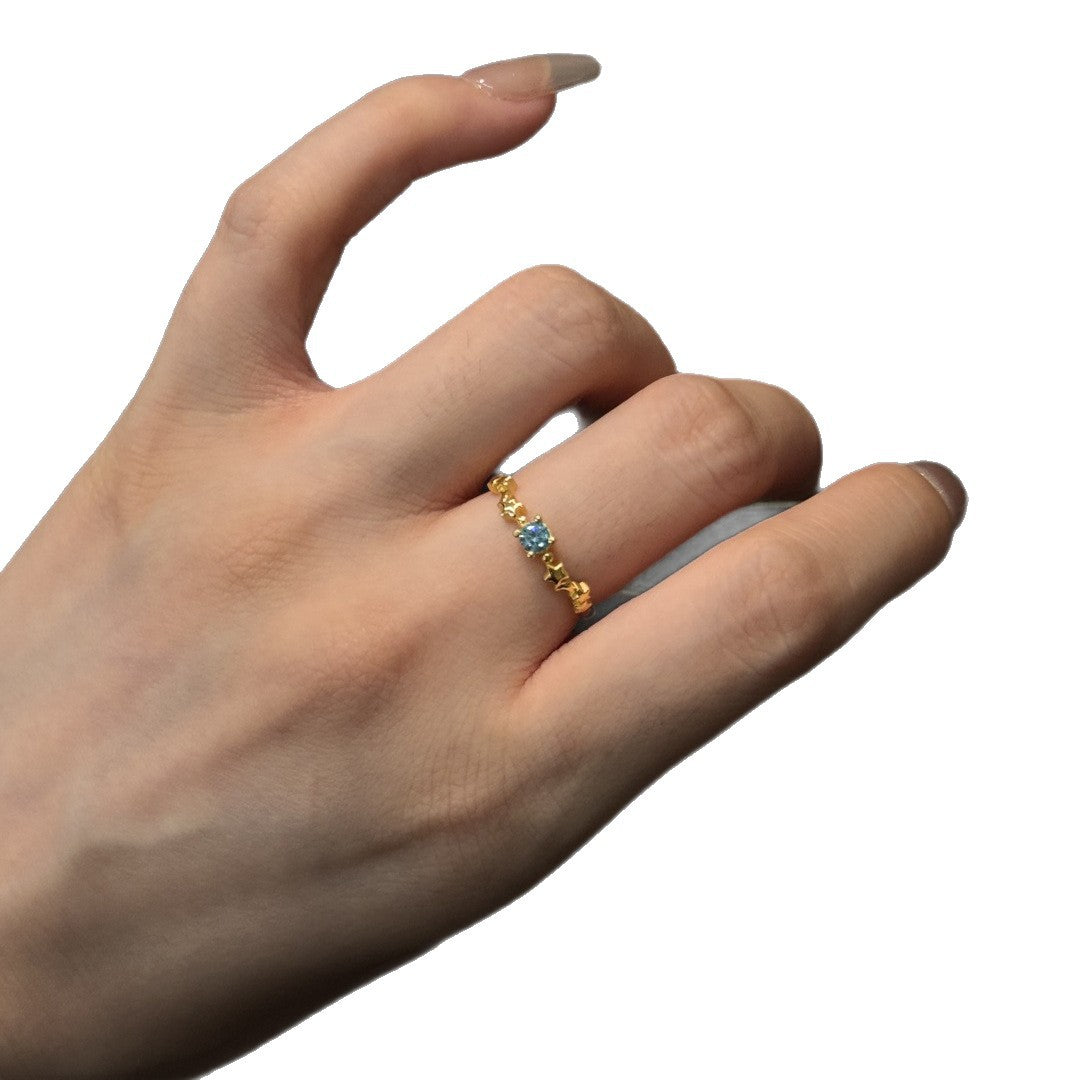 Fashionable Casual Womens Ring Inlaid With Zircon Vera Lux