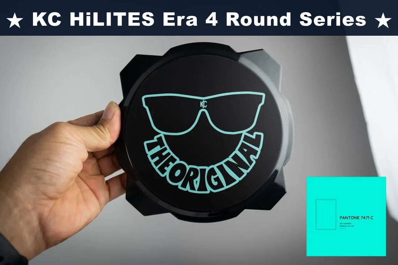 KC HiLITES Era 4 ROUND Series Light Cover Overlays - Universal StickerFab