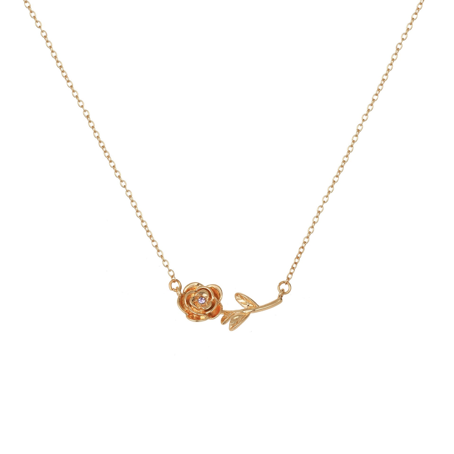 December Birth Flower 3D Pendant Necklace Vera Lux