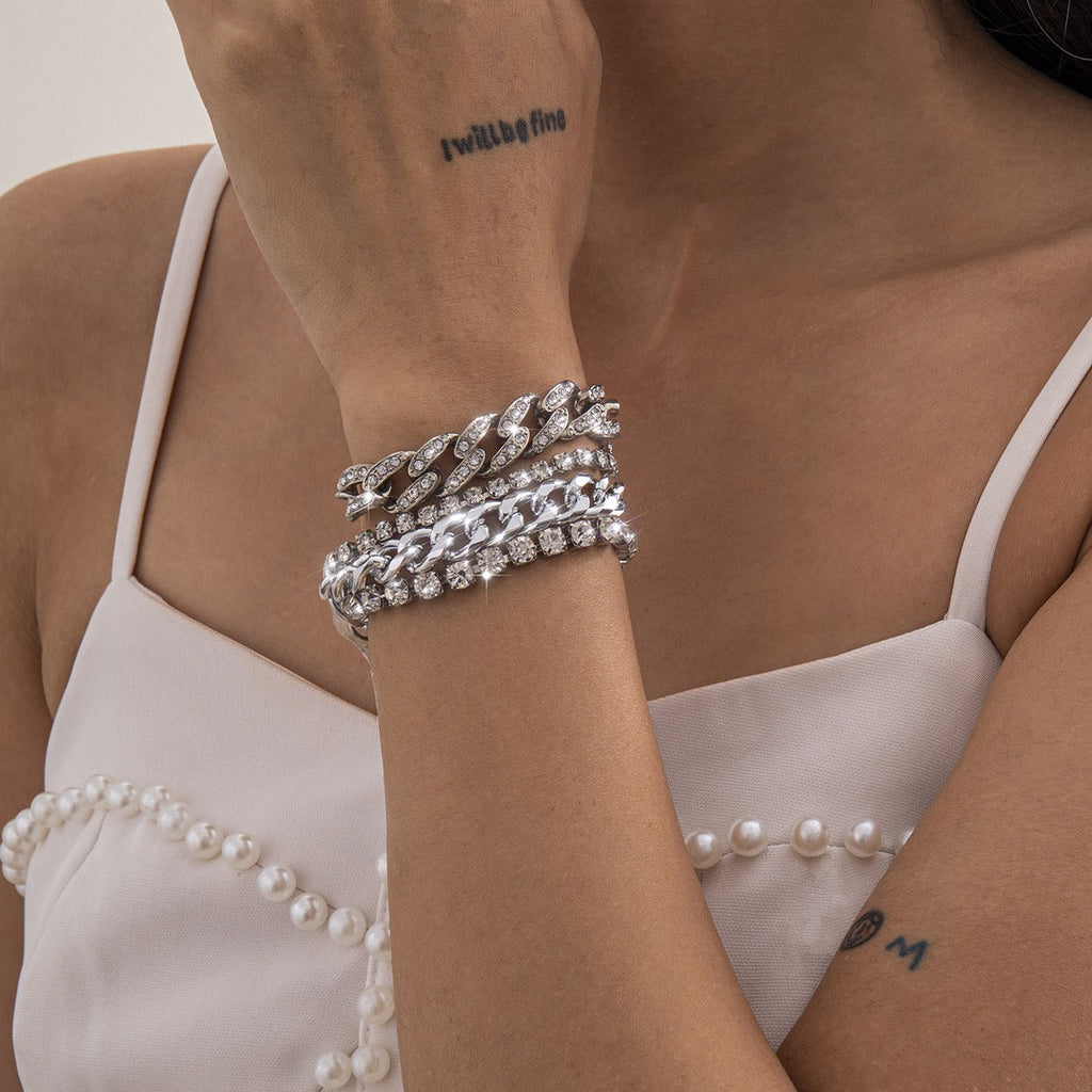 Vintage full diamond Cuban diamond bracelet Vera Lux