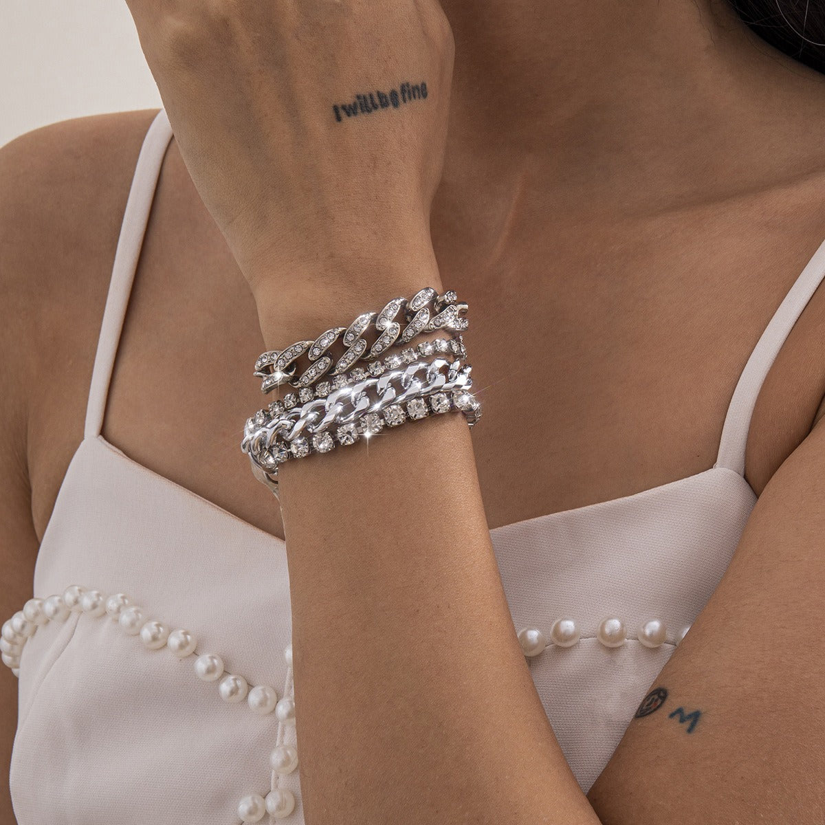 Vintage full diamond Cuban diamond bracelet Vera Lux