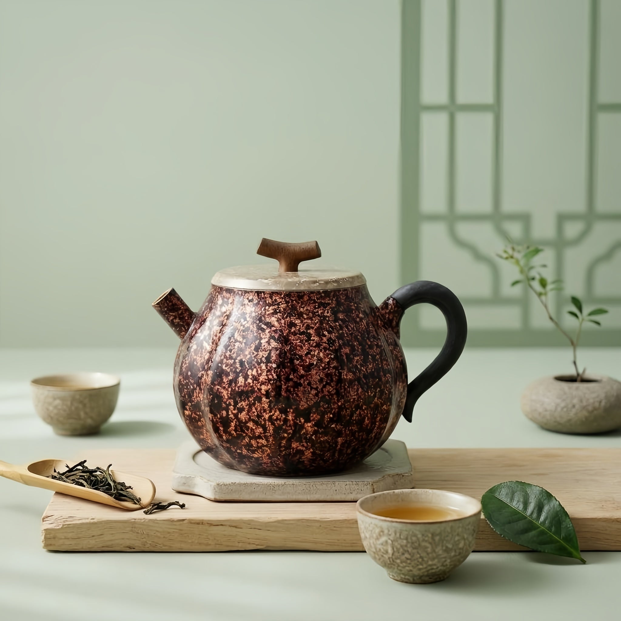 Pure 999 Fine Silver Elegant Metallic Teapot with Wooden Lid and  Handle-Finely crafted small teapot - Handicraft Vera Lux