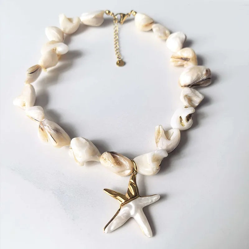 Stainless Steel Ocean-inspired Pendant Necklace Vera Lux