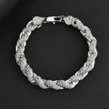 European And American Hip-Hop Mens Necklace 10mm Alloy Braided Chain With Diamonds Vera Lux
