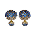 Silver Needle Diamond Round Earrings, Dual-Wear Front & Back, Korean Light Luxury Studs Vera Lux