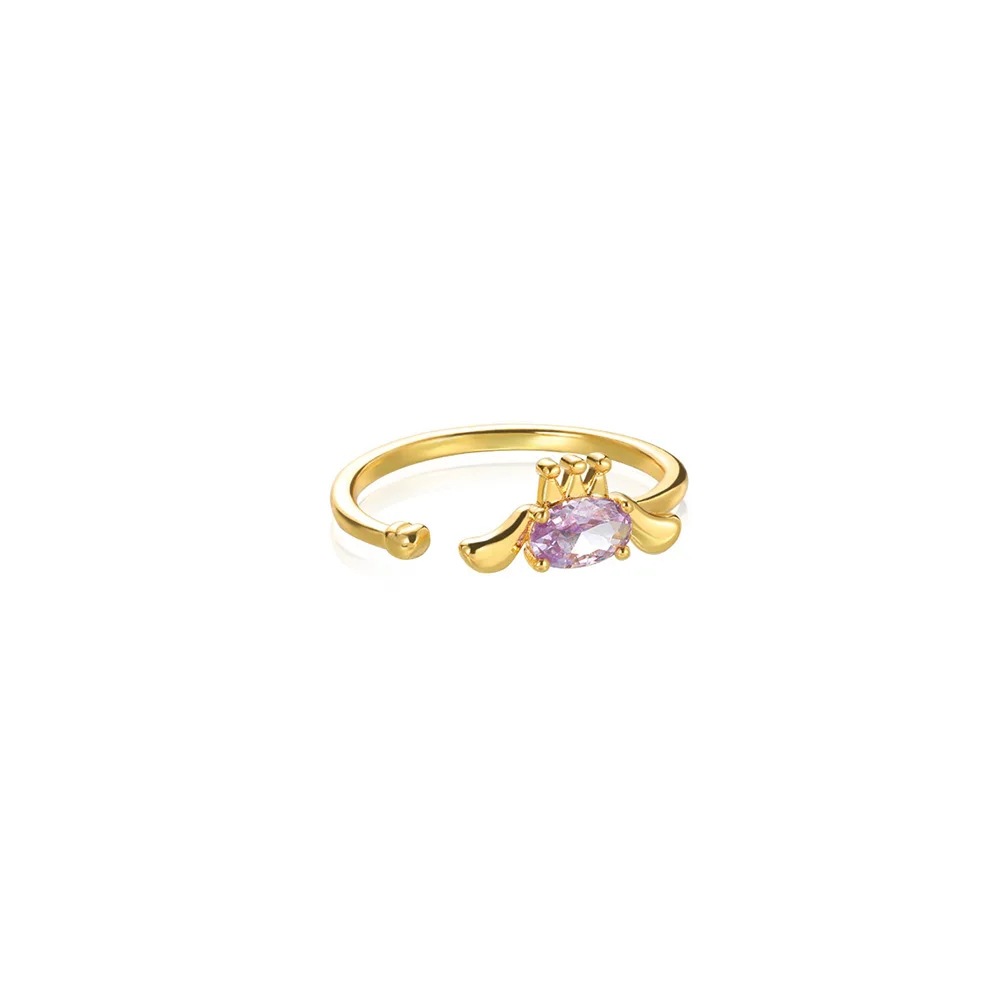 18k Gold-plated Ring, Niche And Unique, With Diamond Setting Vera Lux