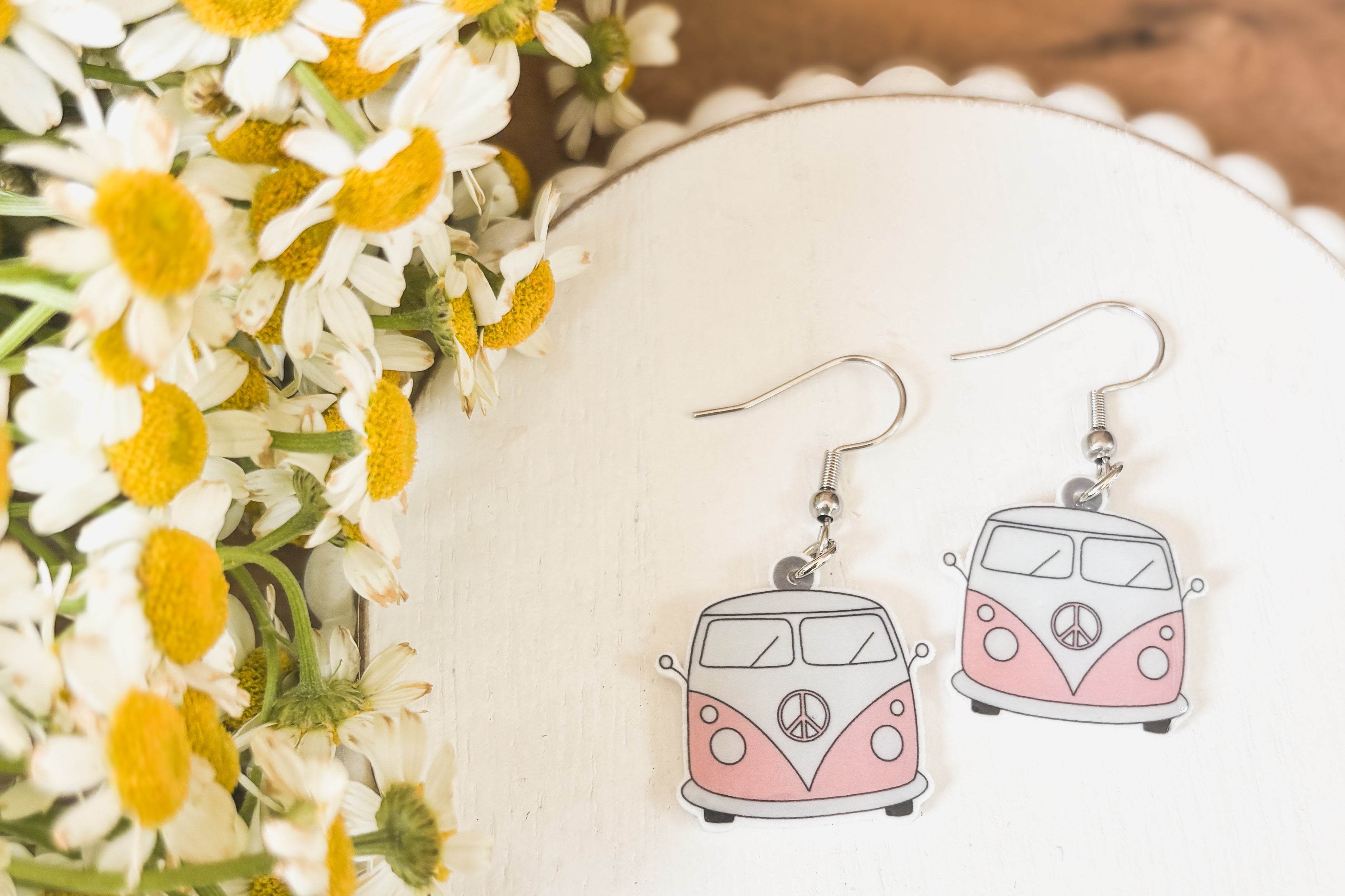 Adorable Vintage Van Earrings Rooted Home Goods