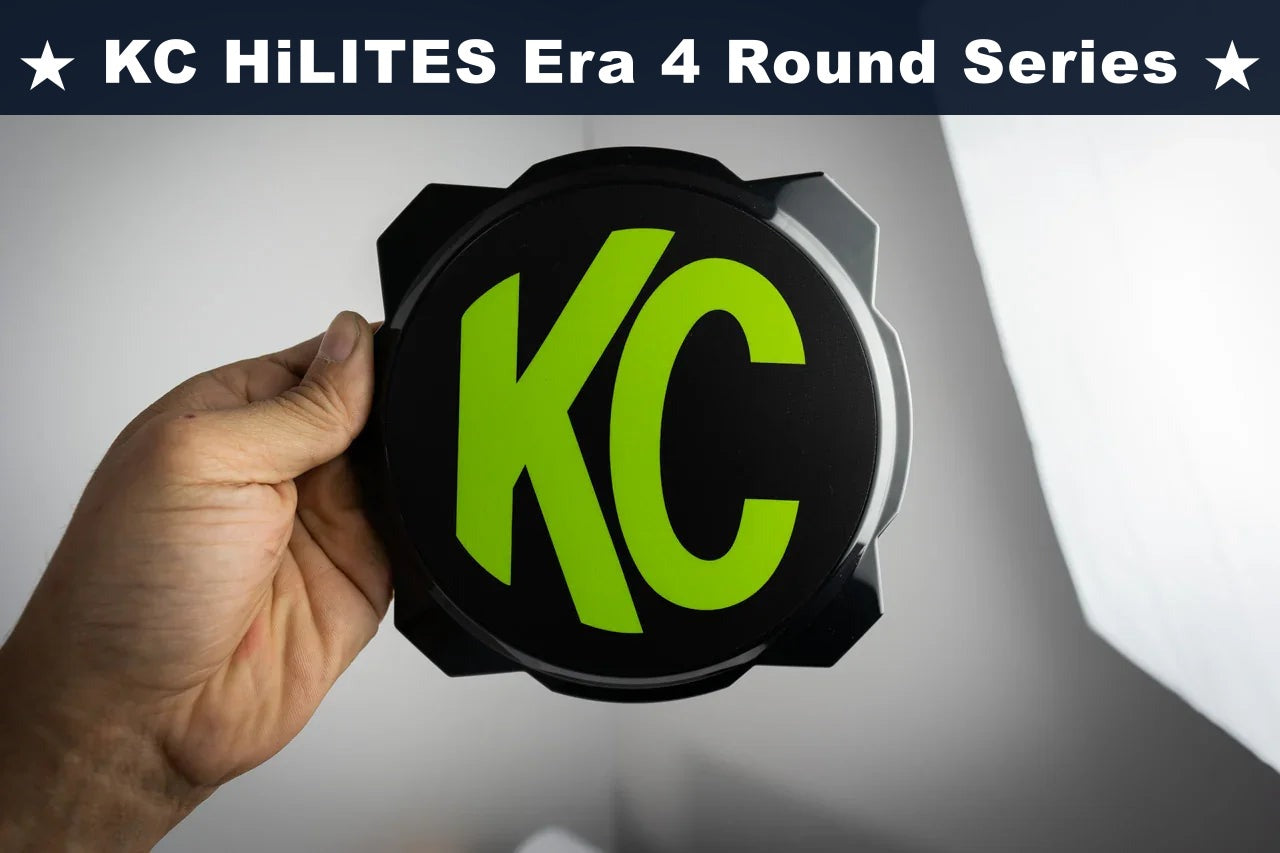 KC HiLITES Era 4 ROUND Series Light Cover Overlays - Universal StickerFab