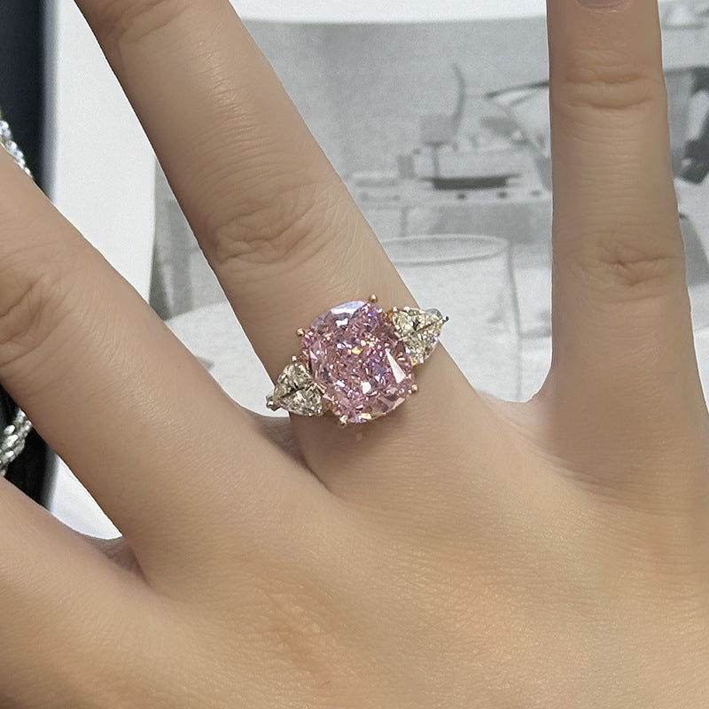Dazzling Fire-Color Starry-Cut Zircon Elegant Minimalist Open-End Ring For Women Vera Lux