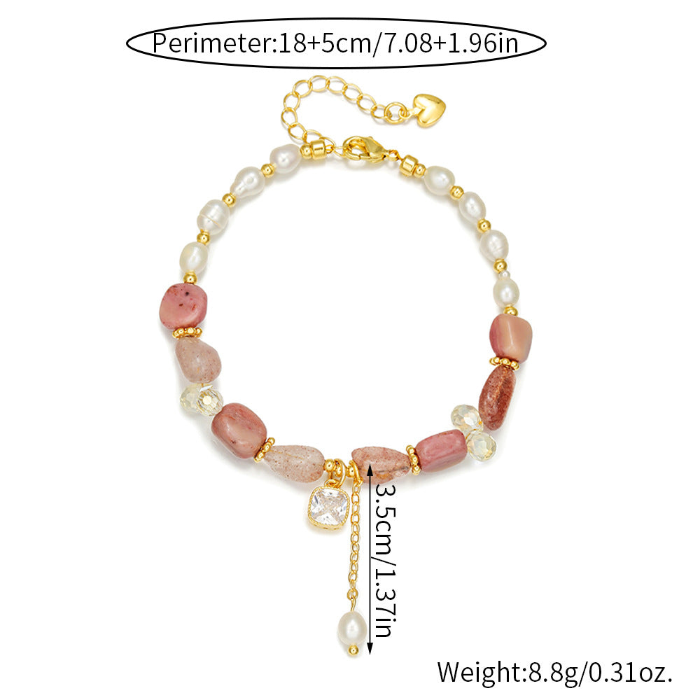 Natural Freshwater Pearl Bracelet Minimalist And Elegant Versatile Zircon Design Vera Lux