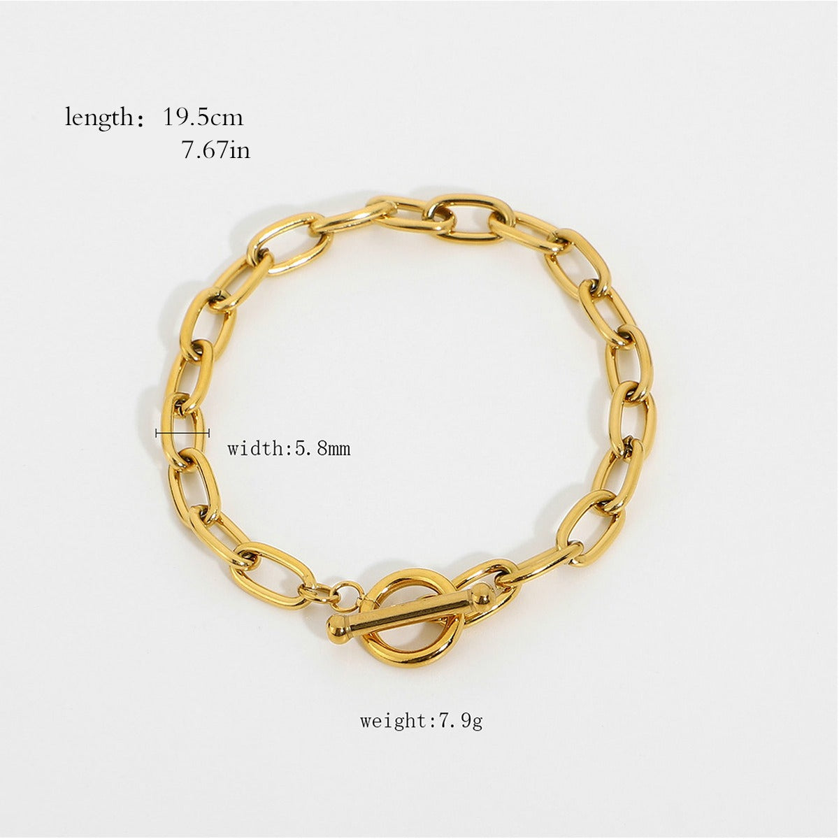 18k gold stainless steel pearl bracelet Vera Lux