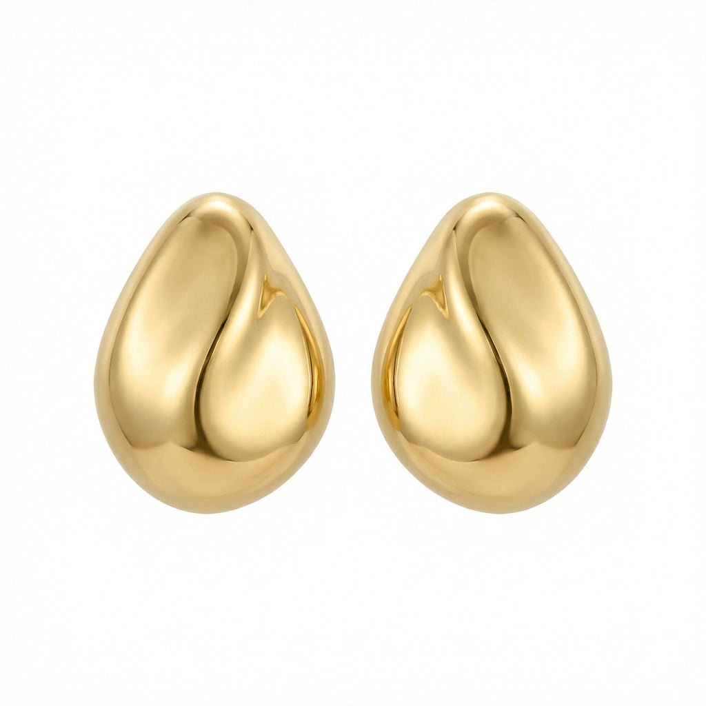 925 Sterling Silver Elegant Minimalist Teardrop Stud Earrings with High-Polished Lustrous Finish Vera Lux