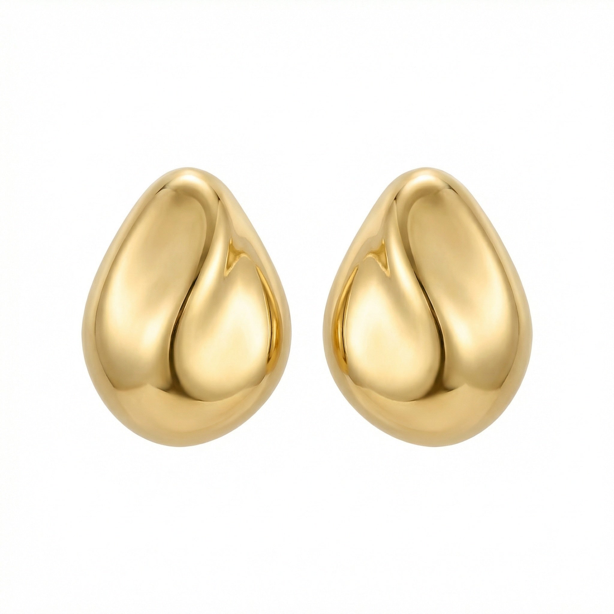 925 Sterling Silver Elegant Minimalist Teardrop Stud Earrings with High-Polished Lustrous Finish Vera Lux