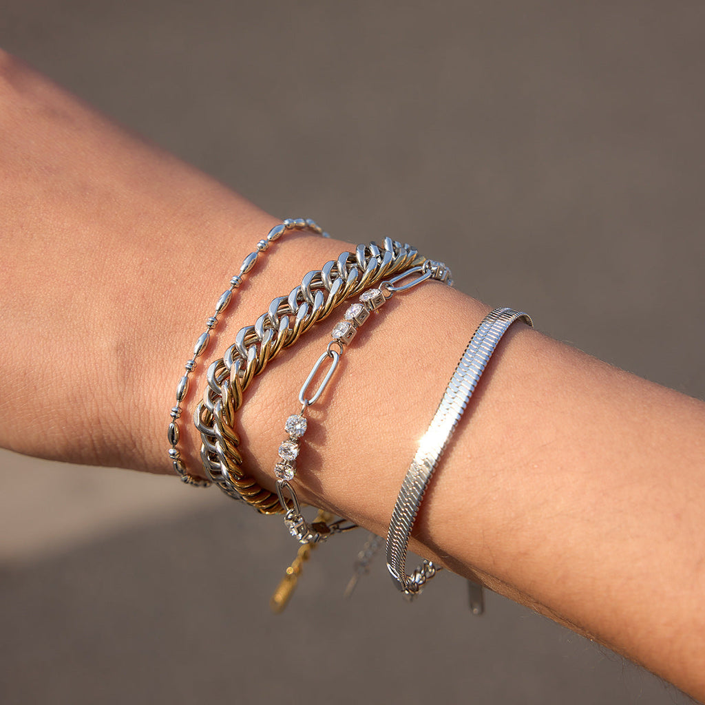 Stainless Steel Cuban Chain Bracelet Vera Lux