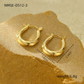 New Textured Titanium Steel Earrings Vera Lux