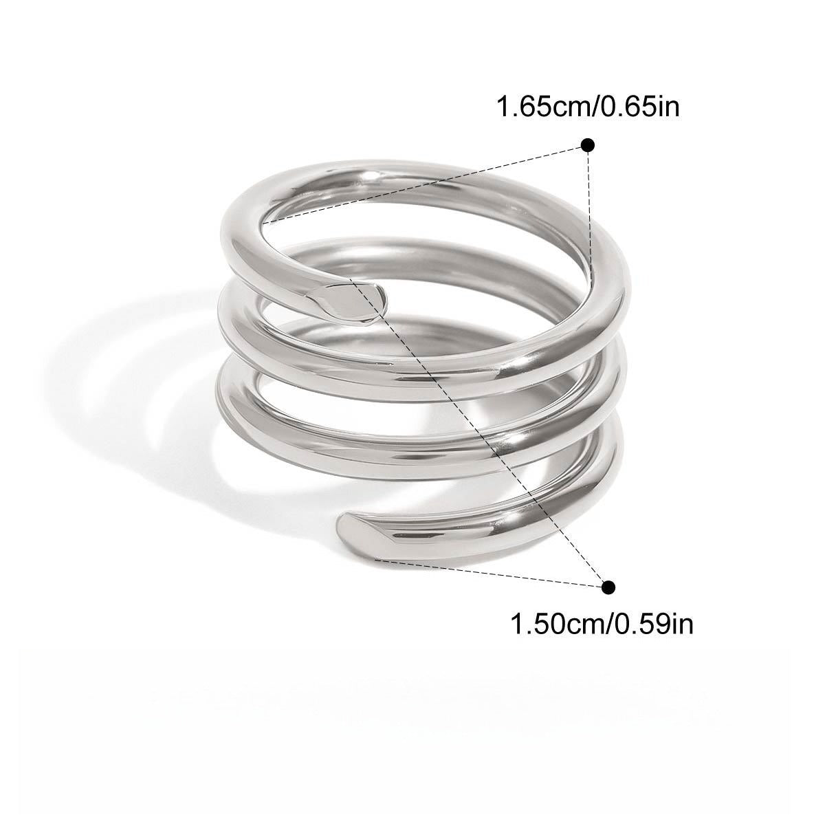 18K gold and titanium steel stacking ring Vera Lux
