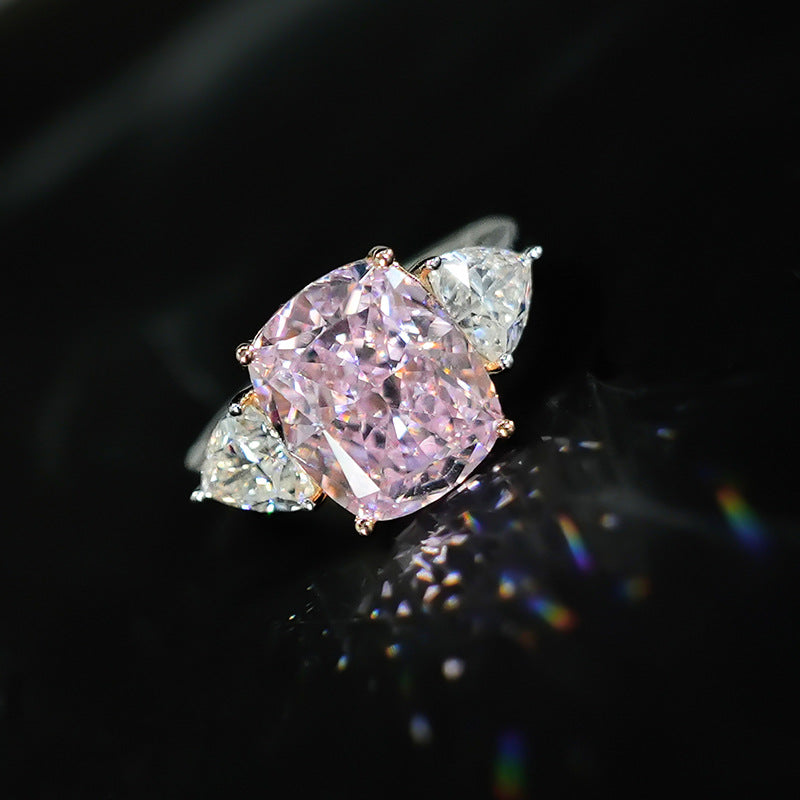 Dazzling Fire-Color Starry-Cut Zircon Elegant Minimalist Open-End Ring For Women Vera Lux