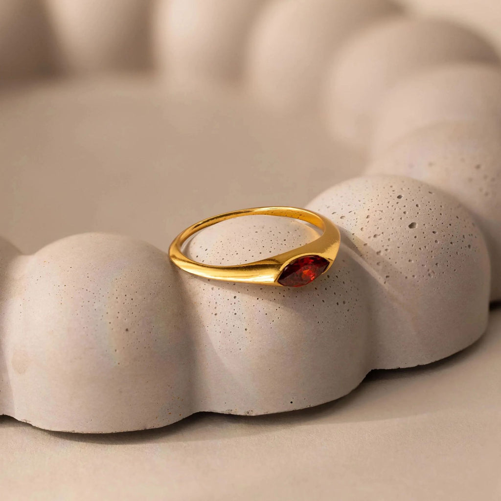Stainless Steel December Birthstone Ring Vera Lux