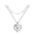 Elegant Heart-Shaped Double-Layer Necklace For Women Vera Lux