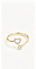 Personalized Open-heart Single-stone Ring For Women Vera Lux