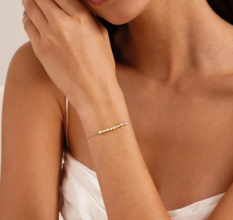 Morse Code Custom Name Bracelet Vera Lux