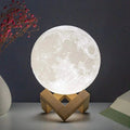 D5 Starry Moon Lamp 8Cm - LED Night Light with Stand, Perfect for Bedroom Decor and Gifts Whatever the Treasure