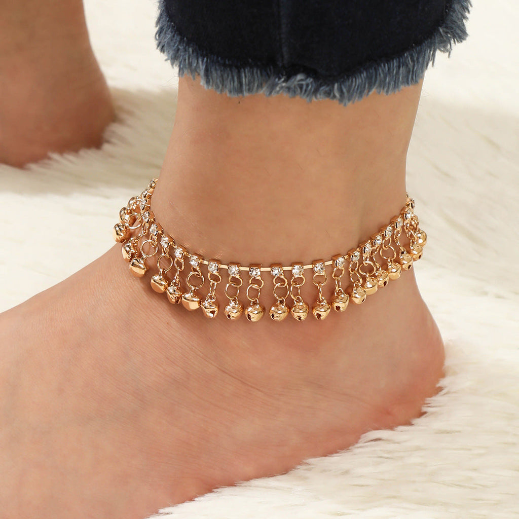 Diamond-encrusted Womens Beach Chain Anklet Vera Lux
