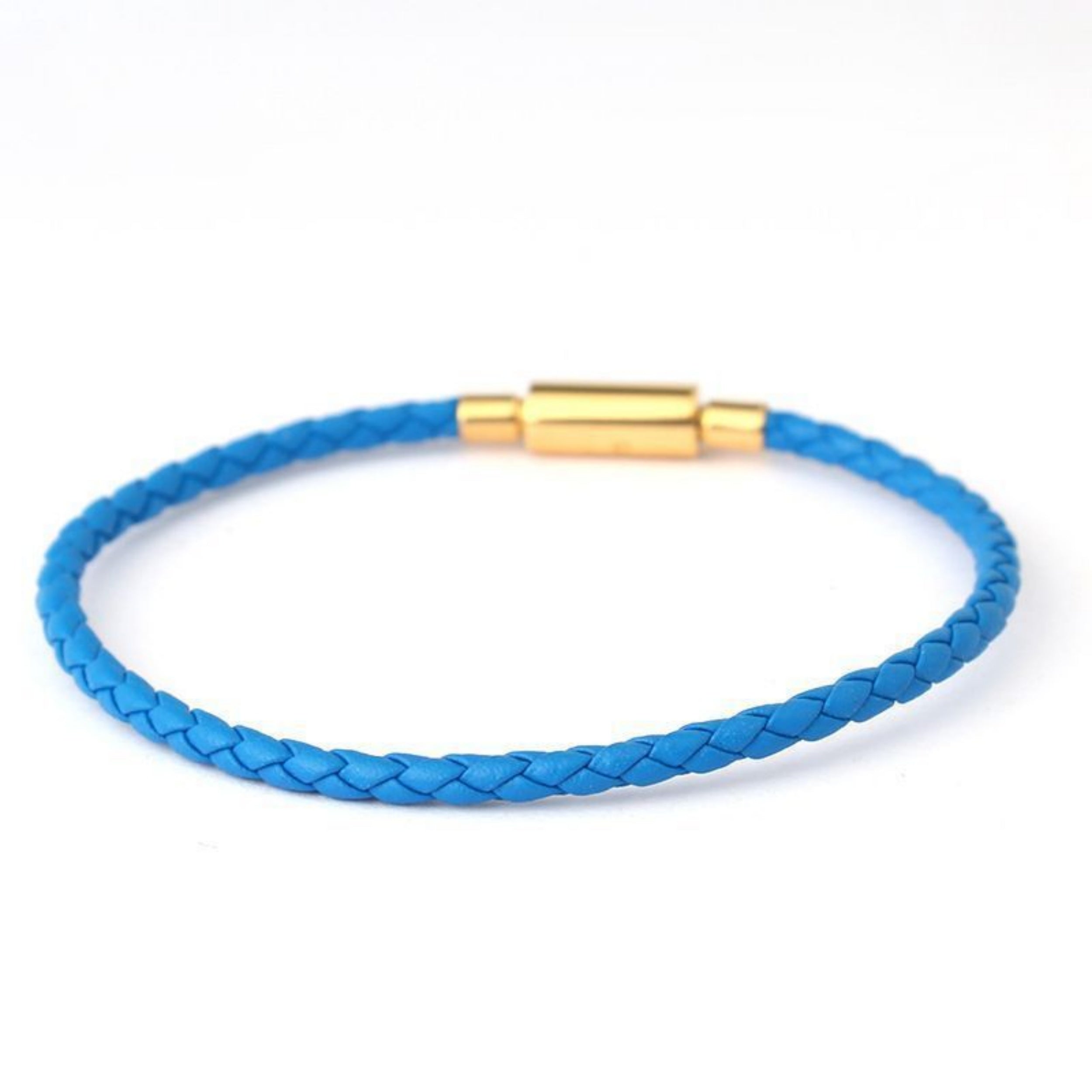 3.0mm Stainless Steel Leather Cord Bracelet With A Single Buckle And Wear-resistant Edging Vera Lux