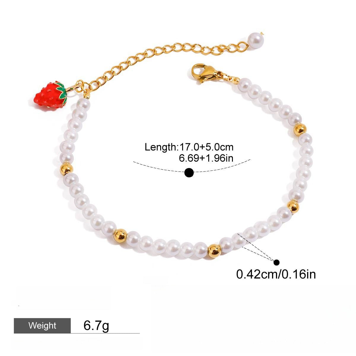 18k gold light luxury stacking pearl bracelet Vera Lux