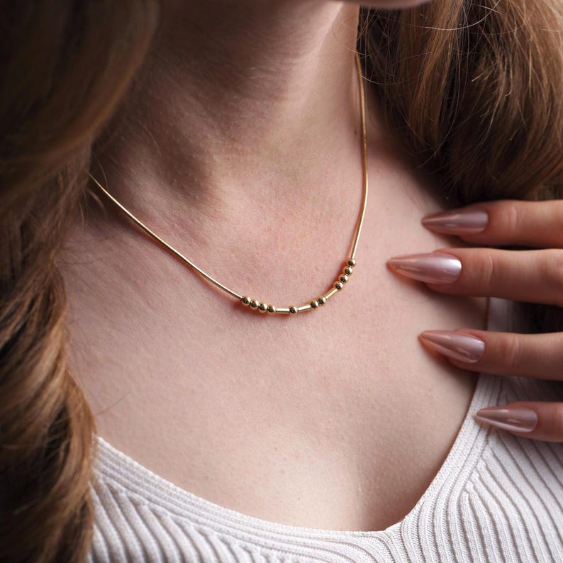 Customized Morse Code Name Necklace Vera Lux