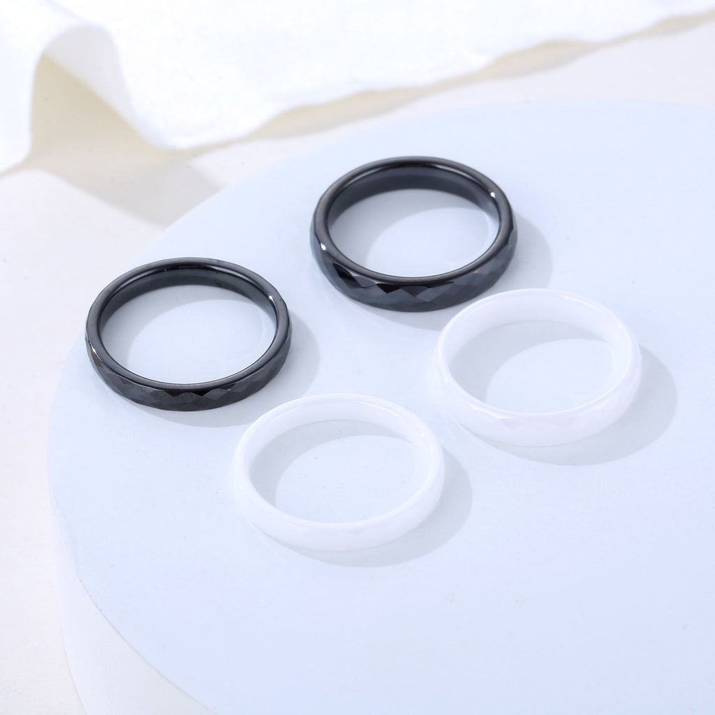 Multi-faceted Rhombus Ceramic Ring For Men Vera Lux