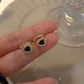 Simple Dainty Gold Heart Stud Earrings For Women Wear Through Sleep Everyday Vera Lux