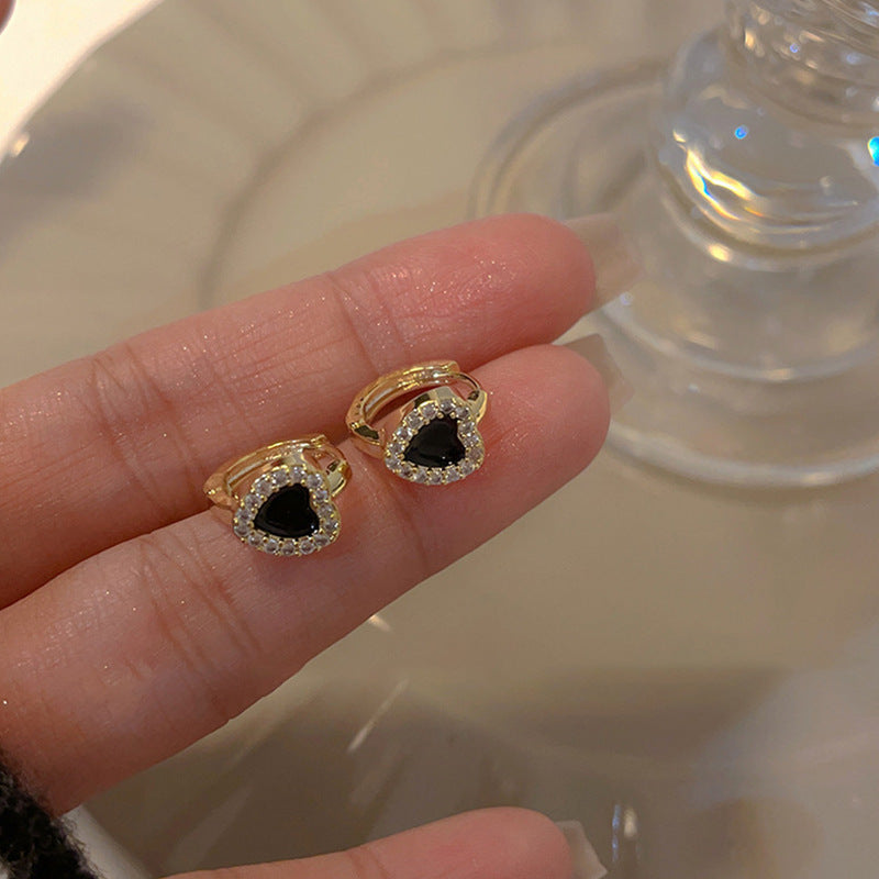 Simple Dainty Gold Heart Stud Earrings For Women Wear Through Sleep Everyday Vera Lux