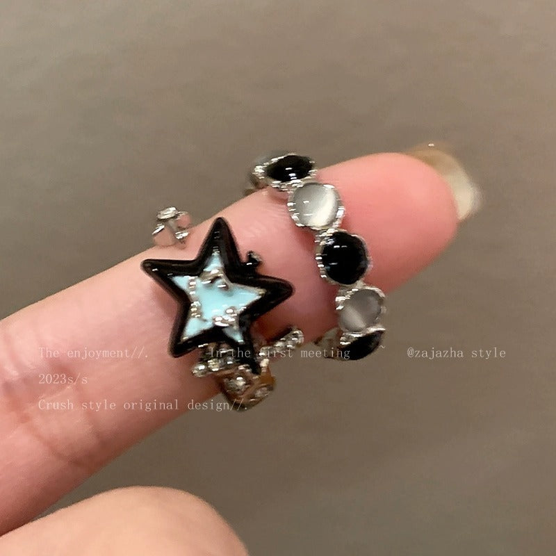 Opal Star Ring For Women, INS Niche Design, Open Adjustable Index Finger Ring, Personalized All-match Finger Ring Vera Lux