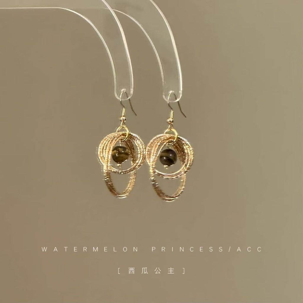 2026 Hot Sale Golden Tiger's Eye Earrings, Elegant & Unique Women's Jewelry Vera Lux