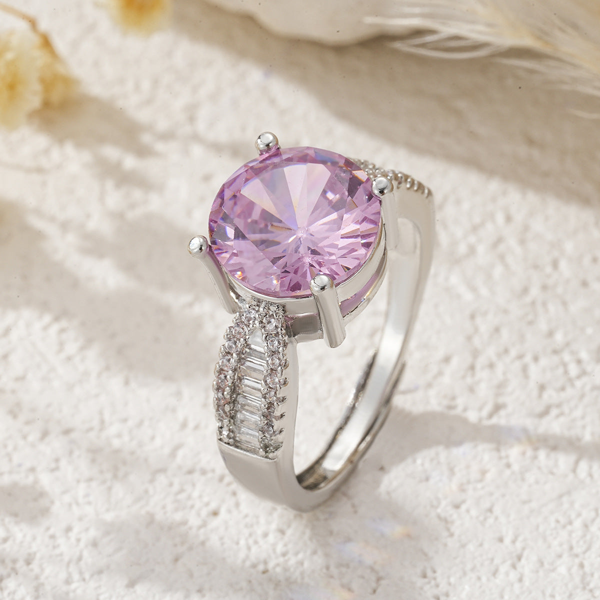 Women's Open Ring With Colorful Zircon Vera Lux