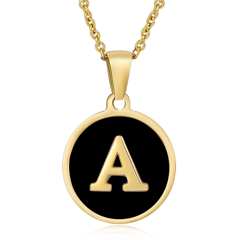 Natural Shell Initial Necklace Collection Vera Lux