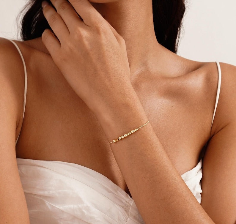 Morse Code Custom Name Bracelet Vera Lux