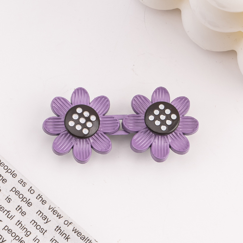 Sunflower waist buckle-purple-alloy-1 pair Vera Lux