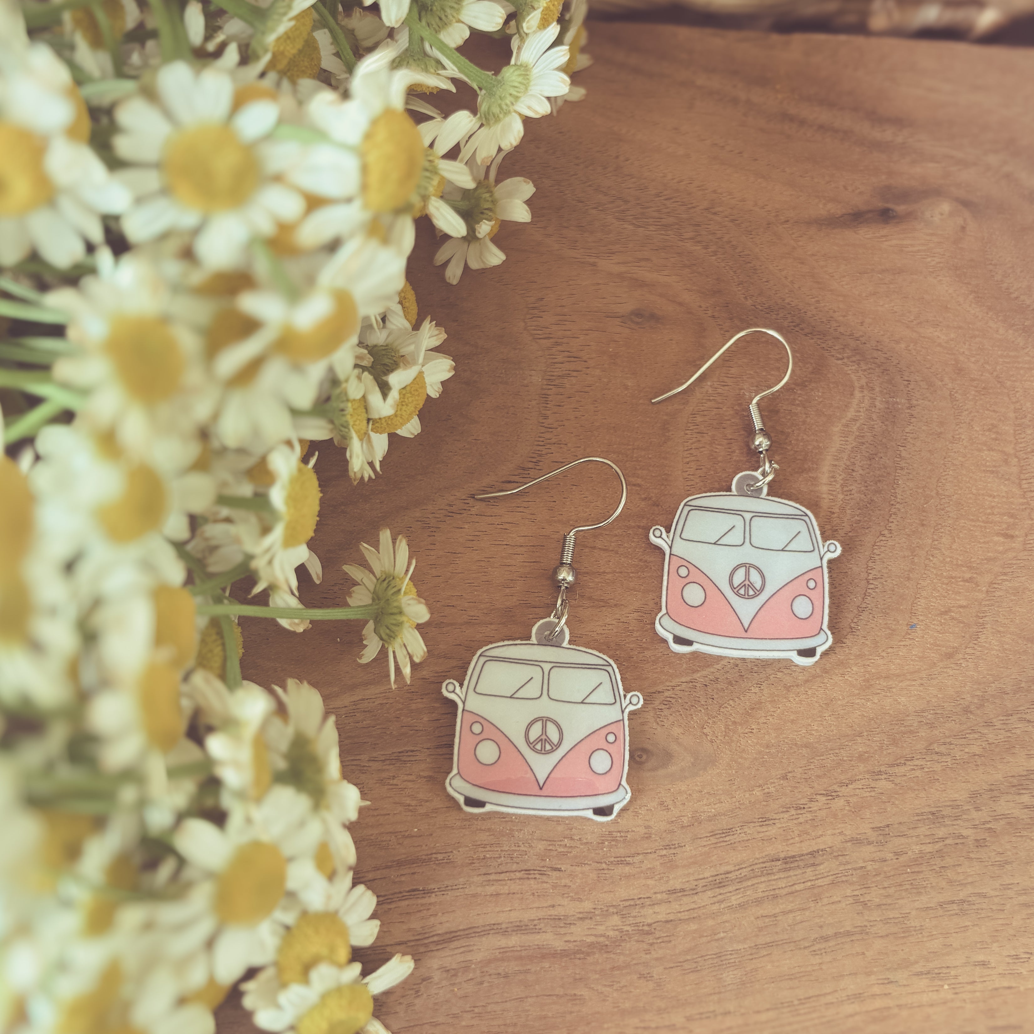 Adorable Vintage Van Earrings Rooted Home Goods