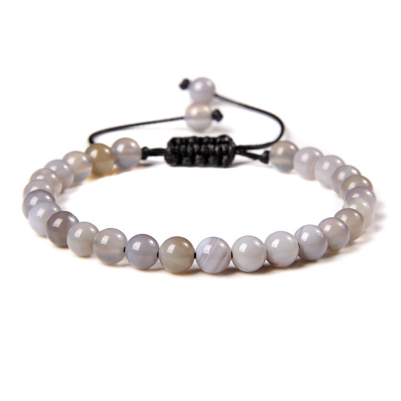 6mm Natural Stone Beads Womens Bracelet Yoga Energy Sports Vera Lux