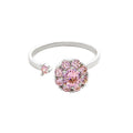 Womens Fashionable Rotatable Simple Elegant All-Match Ring With Flower Design Vera Lux