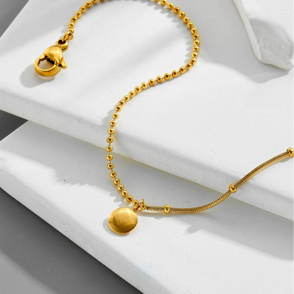 18K gold versatile ins style personalized fashion titanium steel anklet Vera Lux